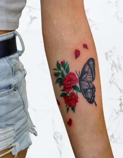 Arm butterfly flower