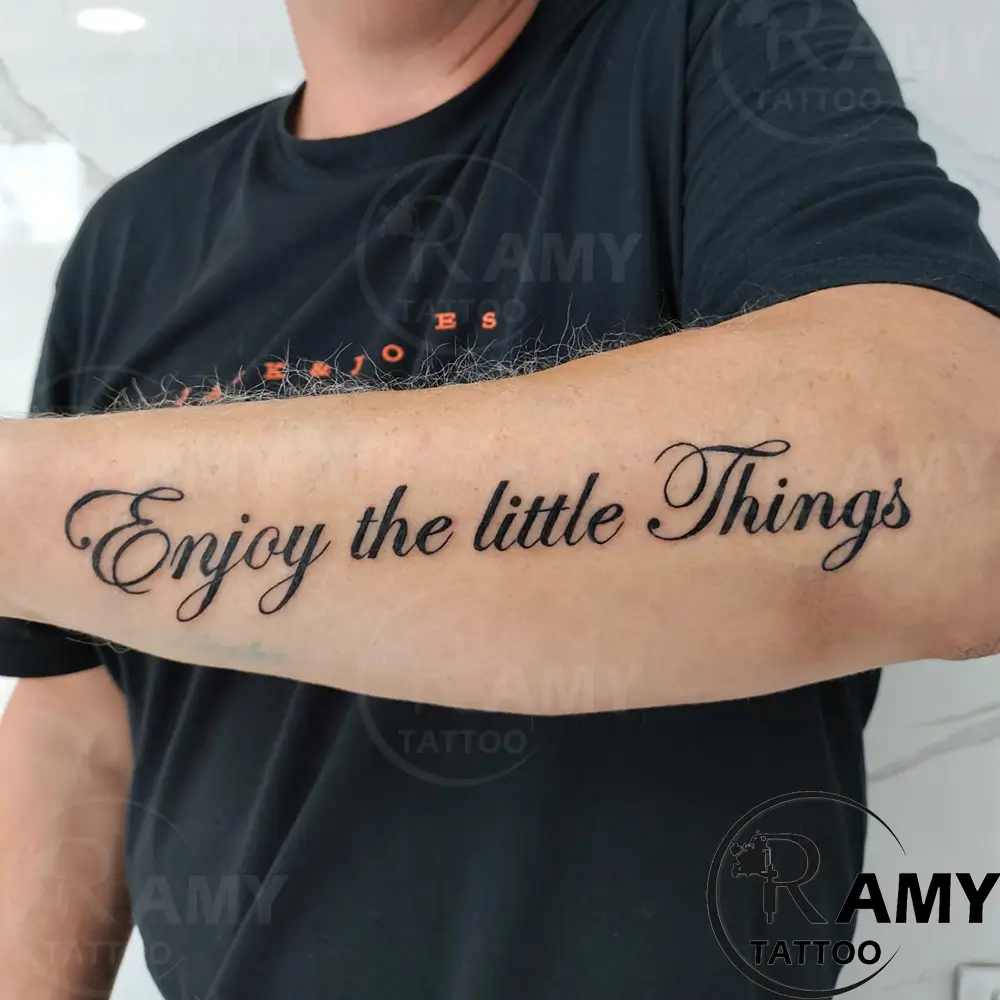 Script & Symbols tattoo by Ramy